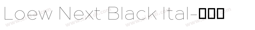 Loew Next Black Ital字体转换